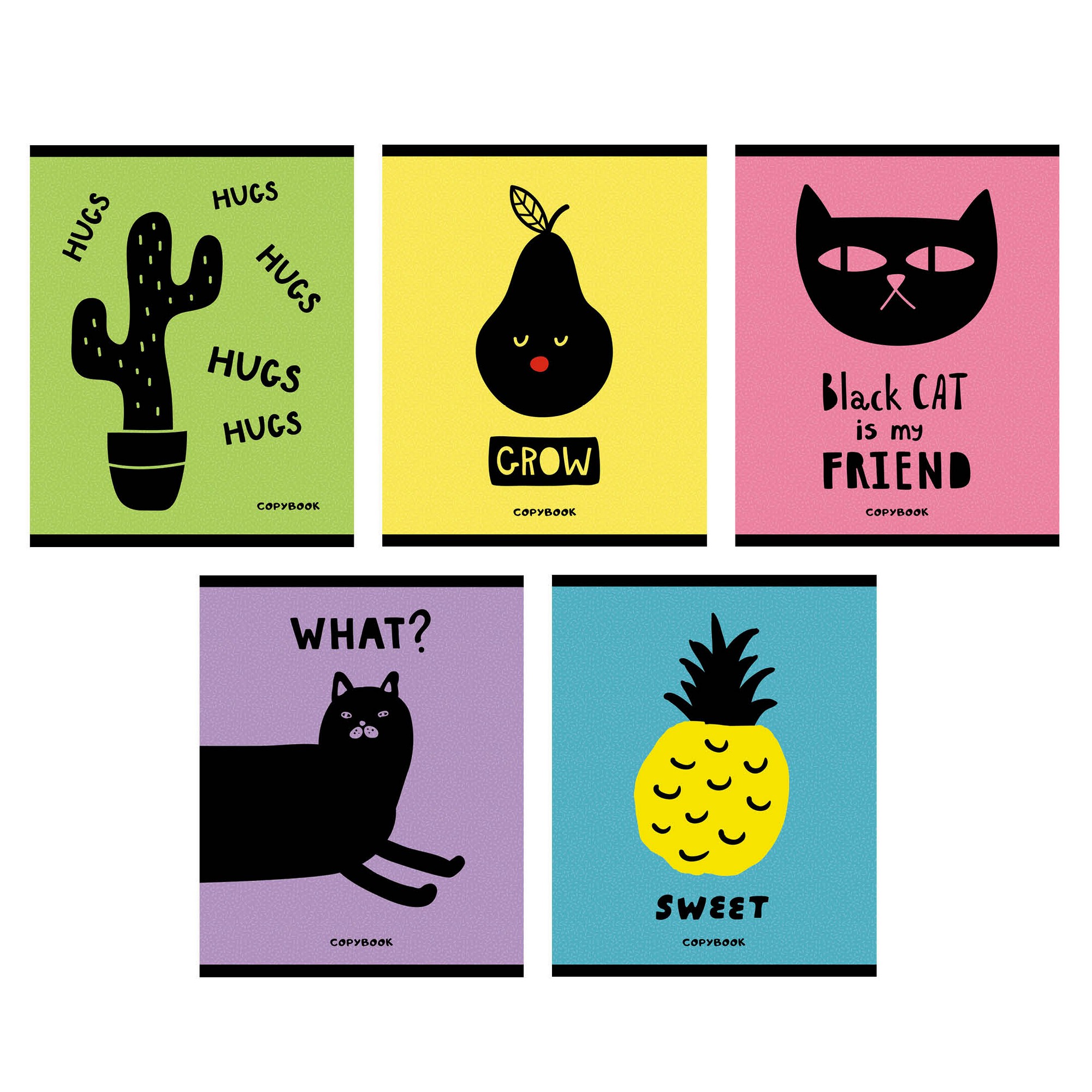 Тетрадь А5 48л клетка LISTOFF Стильная команда ассорти, арт. ТКБ487210