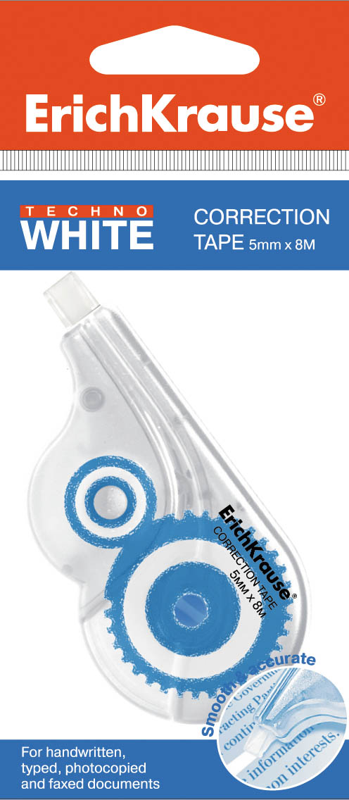 Корректирующая лента 5мм*8м ERICH KRAUSE Arctic White , арт. 21886