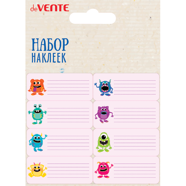 Наклейки на тетрадь deVENTE Monster 8шт/уп, арт. 8004162