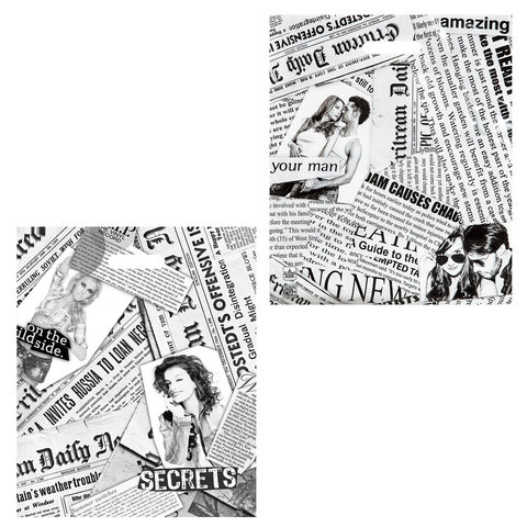 Пакет полиэтиленовый пробивные ручки 38*45 ТИКОПЛАСТИК Газетный микс , арт. н00057259/46744/774936