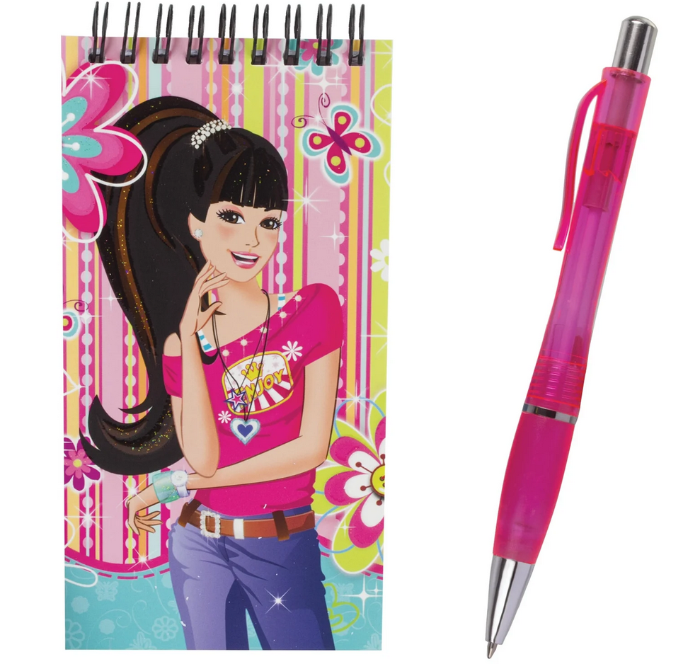 Блокнот А6 80листов нелинованный спираль+ручка Девочка BRAUBERG, арт. 128413
