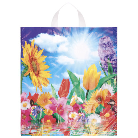 Пакет полиэтиленовый 38*42 ТИКОПЛАСТИК Море цветов , арт. н00084436