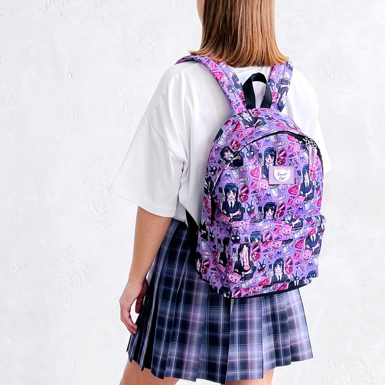 Рюкзак молодежный Уенздей фиолетовый, арт. РК-97