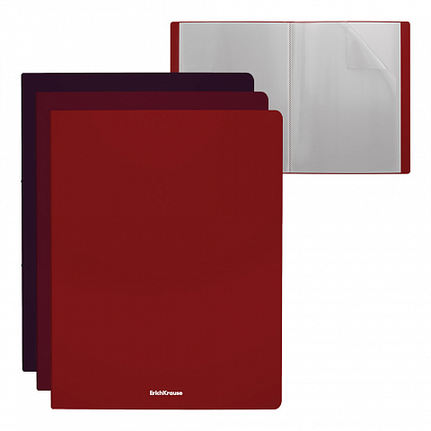 Папка с мультифорами 40стр ERICH KRAUSE Matt Blackberry Marsala ассорти, арт. 54783