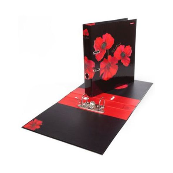 Папка с арочным механизмом А4 5см ХАТБЕР Red on Black , арт. ПР4_10465