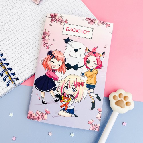 Блокнот А6 20л в точку скреп SWEETCAT Аня и Друзья, арт. АК-БЛМЛ-09