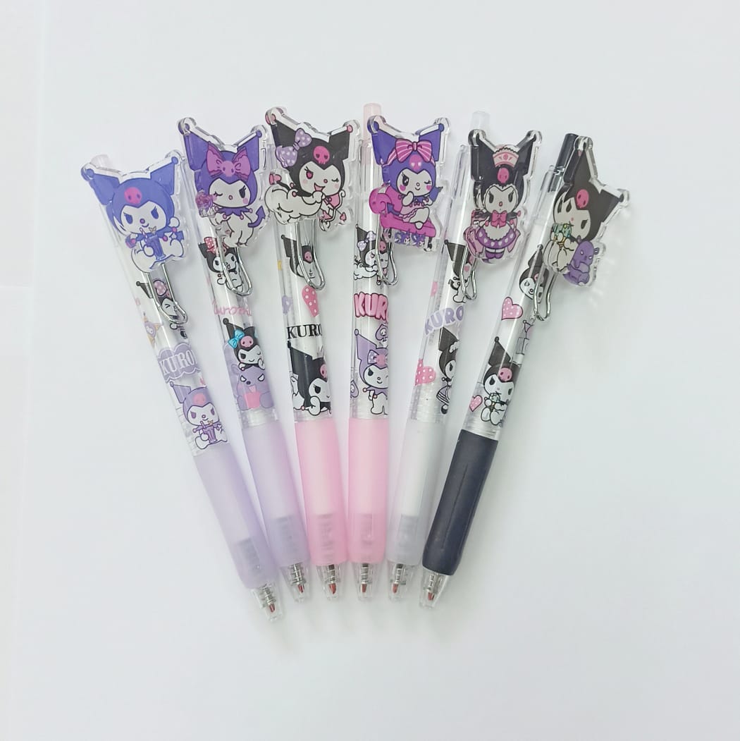 Ручка гелевая черная с фигуркой Куроми корпус ассорти , арт. QX8131