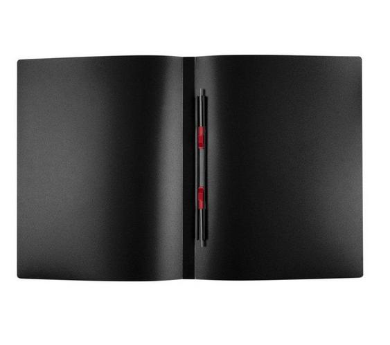 Папка скоросшиватель пластиковая с пружинным механизмом+карман deVENTE Daily черная, арт. 3111708