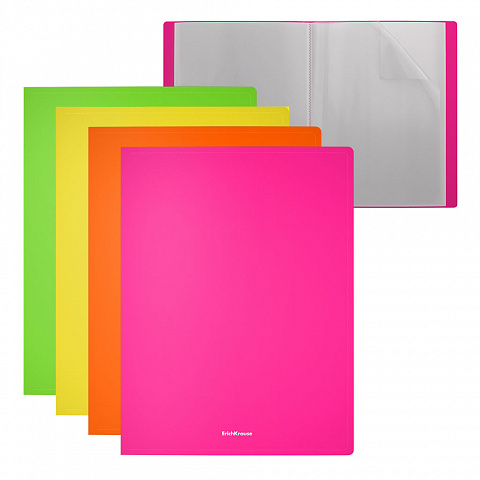 Папка с мультифорами 40стр ERICH KRAUSE Mat Neon ассорти, арт. 49931