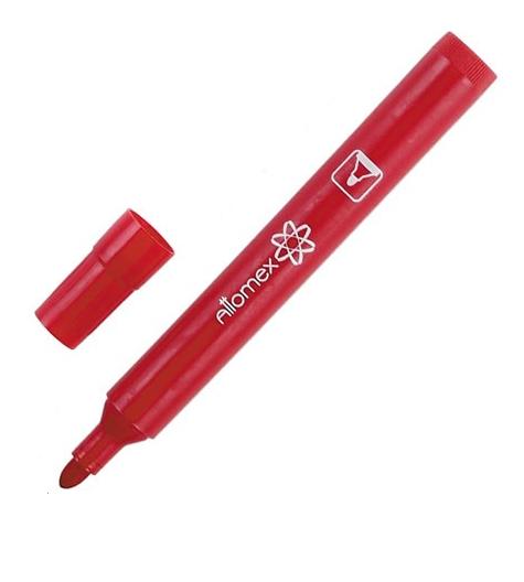 Маркер перманентный красный круглый 3мм ATTOMEX , арт. 5043502