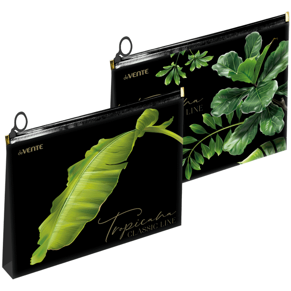 Папка конверт на молнии А5 deVENTE Tropicana ассорти дно с расширением, арт. 3072233