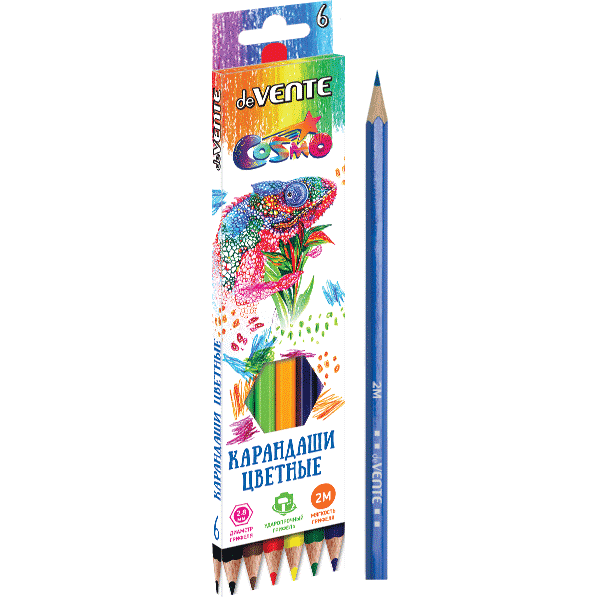 Карандаши цветные 6цветов deVENTE Cosmo, арт. 5021303