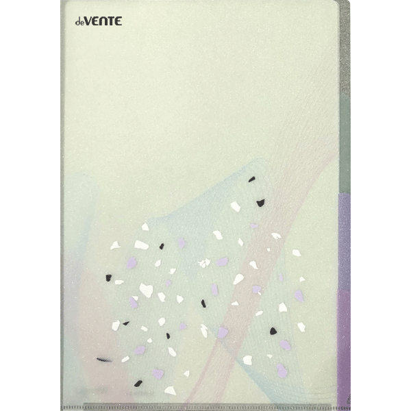 Папка уголок жесткий А4 3отделения 180мкм deVENTE Crystal Dream с блестками желтая, арт. 3074905