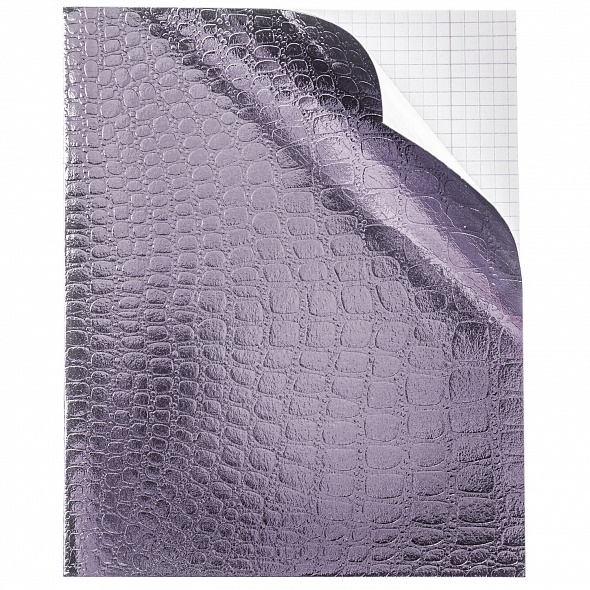 Тетрадь А5 48л клетка ХАТБЕР бумвинил Metallic Croco коричневая, арт. 48Т5бвВ1