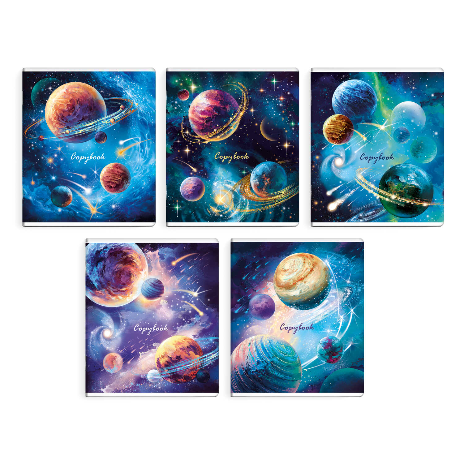 Тетрадь А5 48л клетка ФЕНИКС Мироздание ассорти, арт. 56686