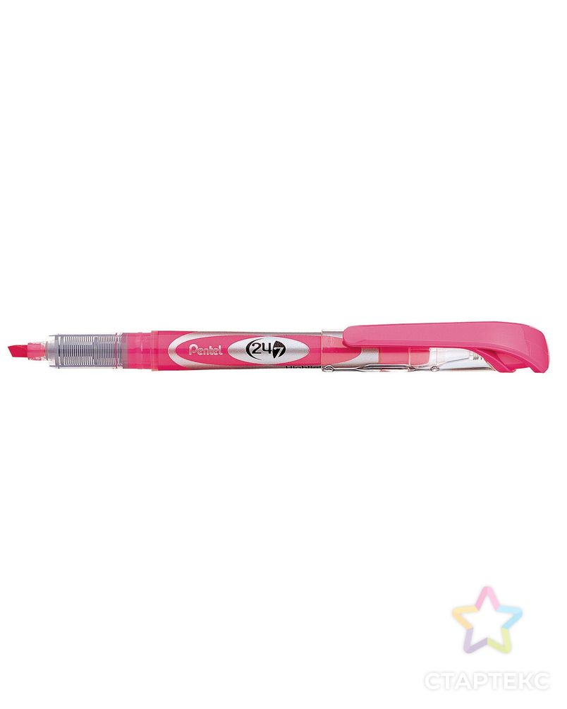 Маркер текстовой розовый 4мм PENTEL Highlighter с жидкими чернилами, арт. SLP12-P