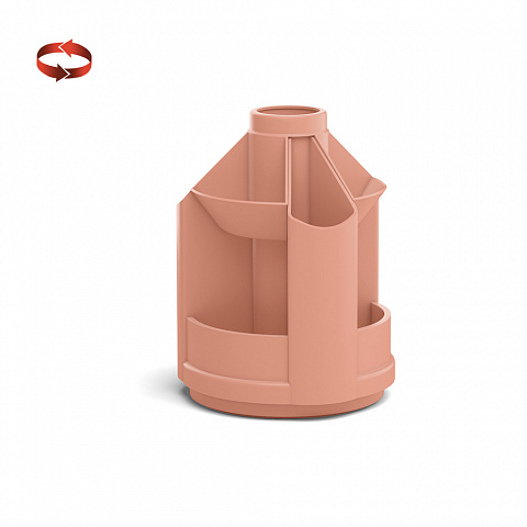 Подставка для письменных принадлежностей ERICH KRAUSE Mini Desk Powder персиковая, арт. 55763