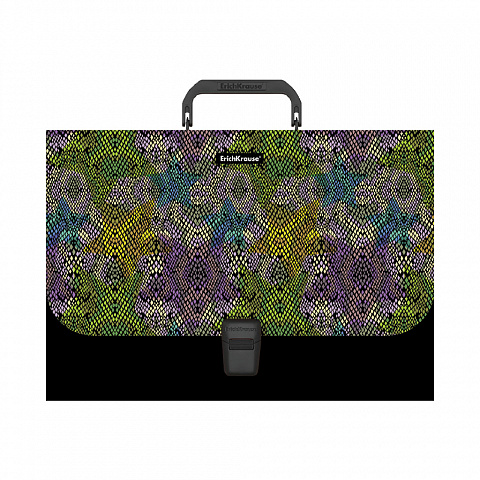 Папка портфель пластиковая А4 ERICH KRAUSE Purple Python 1 отделение, арт. 49281