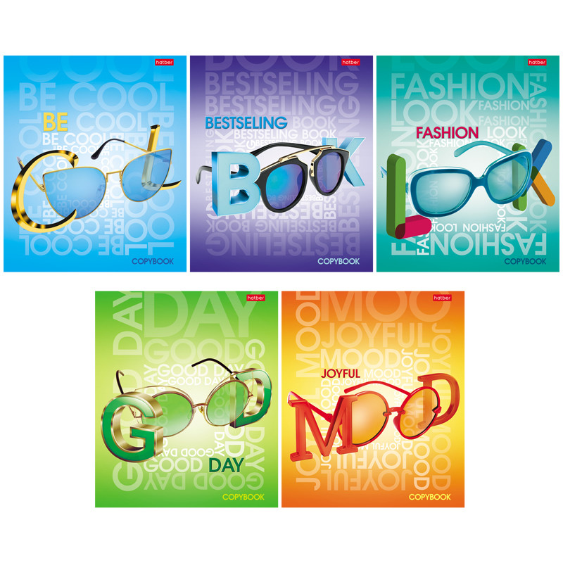 Тетрадь А5 48л клетка ХАТБЕР Good mood fashion ассорти, арт. 48Т5влВ1