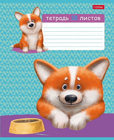 Тетрадь А5 18л клетка ХАТБЕР Рыжий Коржик ассорти, арт. 18Т5тВ1_29025