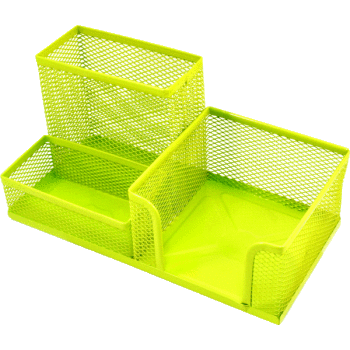 Подставка для письменных принадлежностей металлическая 3 отделения deVENTE салатовая, арт. 4104912