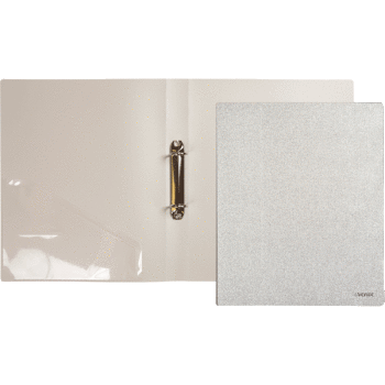 Папка на 2-х кольцах А4 25мм deVENTE Glitter Shine +карман с блестками серебро, арт. 3081902