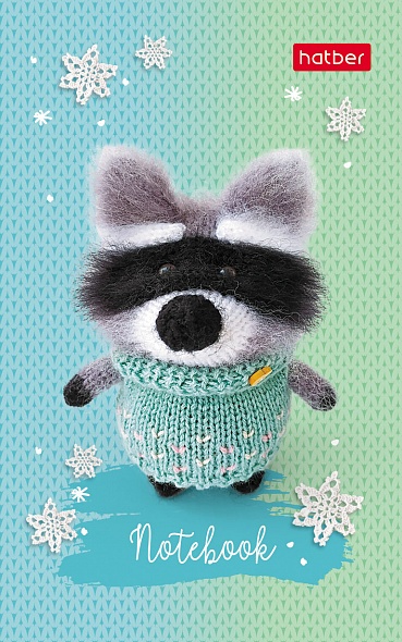 Блокнот А7 48л склейка клетка ХАТБЕР Ассорти, арт. 48Б7B1к