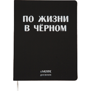 Дневник 1-11класс интегральная обложка искусственная кожа deVENTE По жизни в чёрном, арт. 2020371