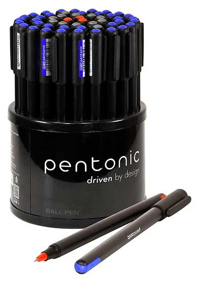 Ручка шариковая красная игла 0,7/0,35 LINC Pentonic корпус черный одноразовая, арт. 7024