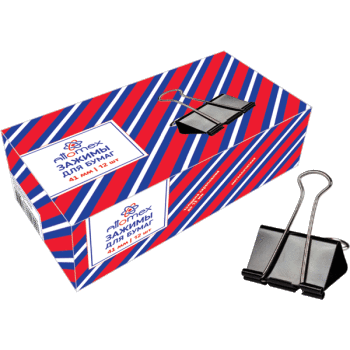 Зажим для бумаг 41 мм черный ATTOMEX, арт. 4131304