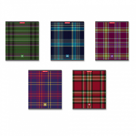 Тетрадь А5 48л клетка ERICH KRAUSE Scottish Cage ассорти, арт. 47516