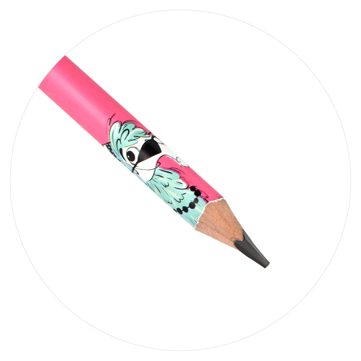 Карандаш чернографитный трехгранный HB ФЕНИКС Экзотичные друзья корпус ассорти, арт. 63687