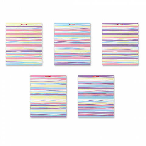 Тетрадь А5 48л клетка ERICH KRAUSE Pastel Lines ассорти, арт. 51400