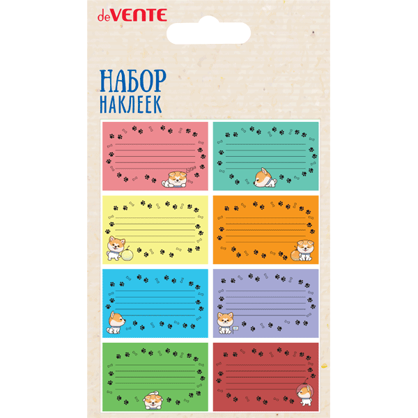 Наклейки на тетрадь deVENTE Space dog 8шт/уп, арт. 8004143