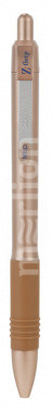 Ручка шариковая автоматическая черная 1,0/0,8 ZEBRA Z-Grip Smooth корпус пудровый с резиновым держателем, арт. 
