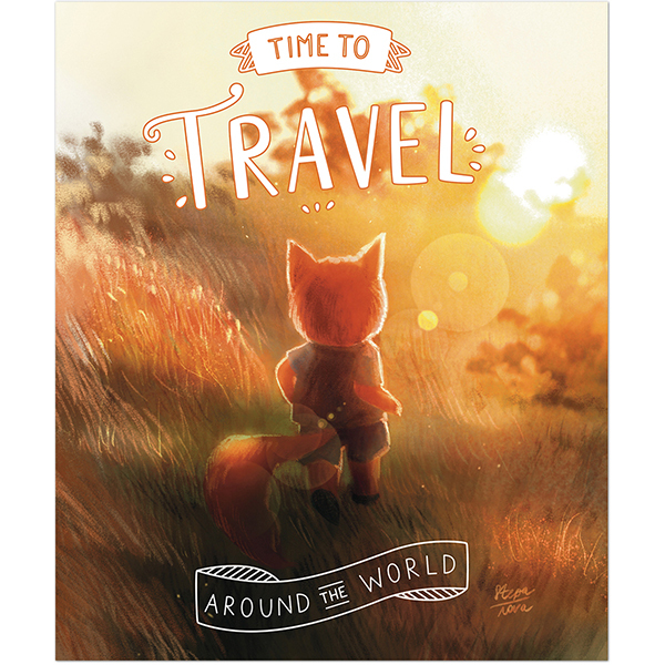 Тетрадь А5 48л клетка ПОЛИНОМ Лисёнок-Путешественник ассорти, арт. 3310