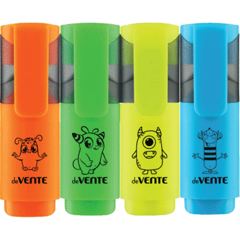 Маркер текстовой ассорти 1-5мм deVENTE Monsters неоновый мини, арт. 5045102