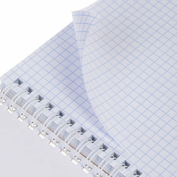 Тетрадь А5 120л клетка спираль ХАТБЕР Office Style твердая обложка, арт. 120Тт5В1гр_16885