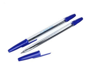 Ручка шариковая синяя 0,7/0,7 CLIP STUDIO корпус прозрачный, арт. 525-104