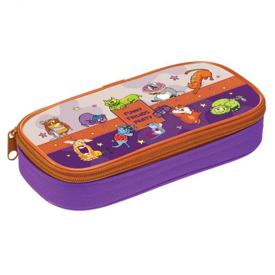 Пенал 1 отделение ХАТБЕР Забавные истории , арт. Npt_74239
