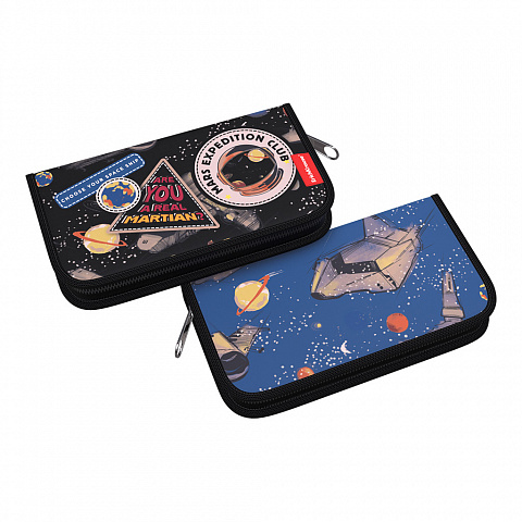 Пенал 1 отделение ERICH KRAUSE Red Planet, арт. 51817