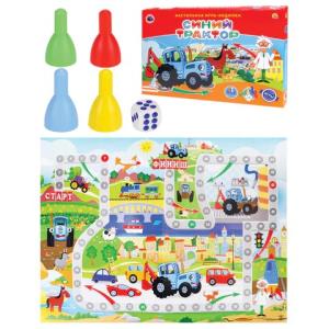 Игра-ходилка с фишками ПРОФ-ПРЕСС Синий трактор, арт. 666295/ИН-6130