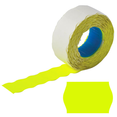 Этикет-лента 22*12мм волна желтая PN BRAUBERG  , арт. 123573