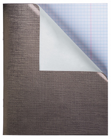 Тетрадь А5 96л клетка ХАТБЕР бумвинил Metallic коричневая, арт. 96Т5бвВ1