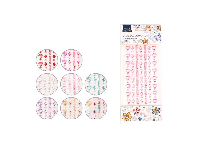 Наклейки-стразы акриловые MAZARI Ассорти-11 , арт. M-8659