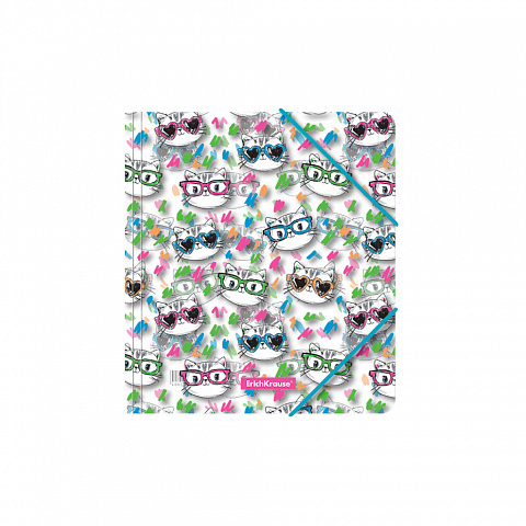 Папка на резинках А5+ ERICH KRAUSE Neon Cats, арт. 50480