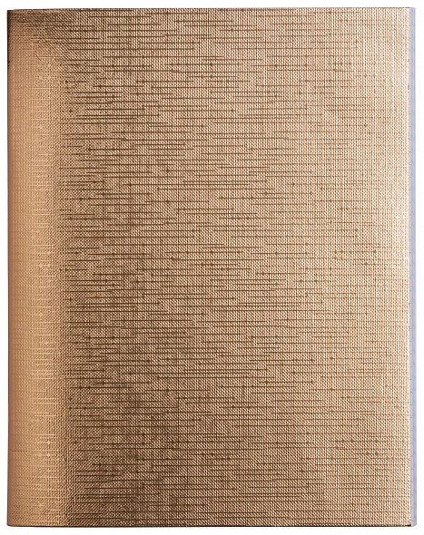 Тетрадь А5 48л клетка ХАТБЕР бумвинил Metallic золото, арт. 48Т5бвВ1