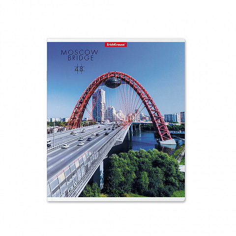 Тетрадь А5 48л клетка ERICH KRAUSE Moscow Bridge ассорти, арт. 52959