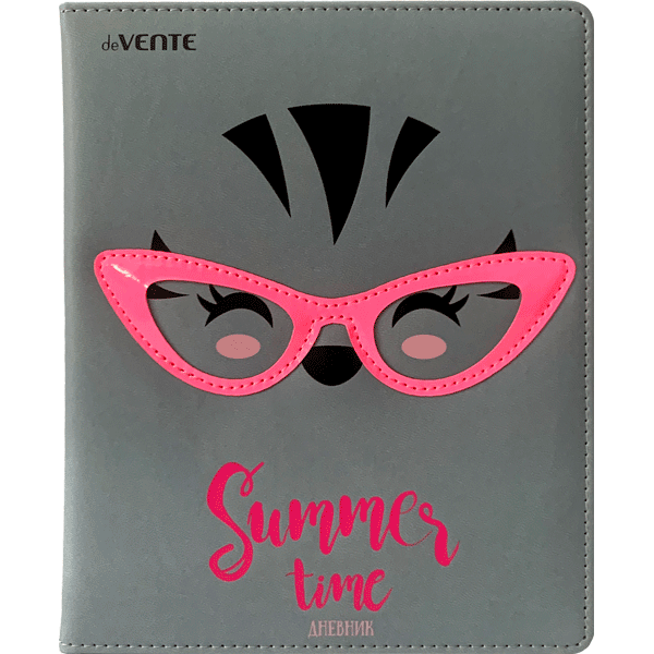 Дневник 1-11 класс твердая обложка искусственная кожа deVENTE Summer Time Cat, арт. 2021119