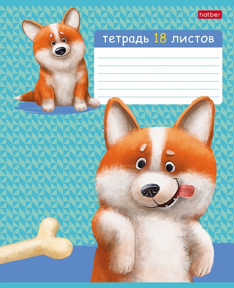 Тетрадь А5 18л клетка ХАТБЕР Рыжий Коржик ассорти, арт. 18Т5тВ1_29025